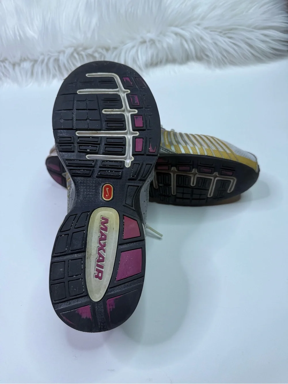 Nike AirMax Torch 5 Women Silver, Purple & Gold Athletic Running Shoes Size 9.5